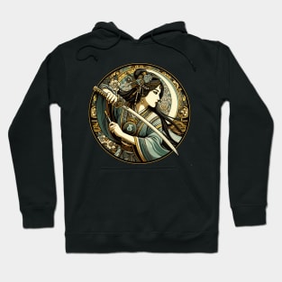 Chinese Sword Fighter - Art Noveau Style Hoodie